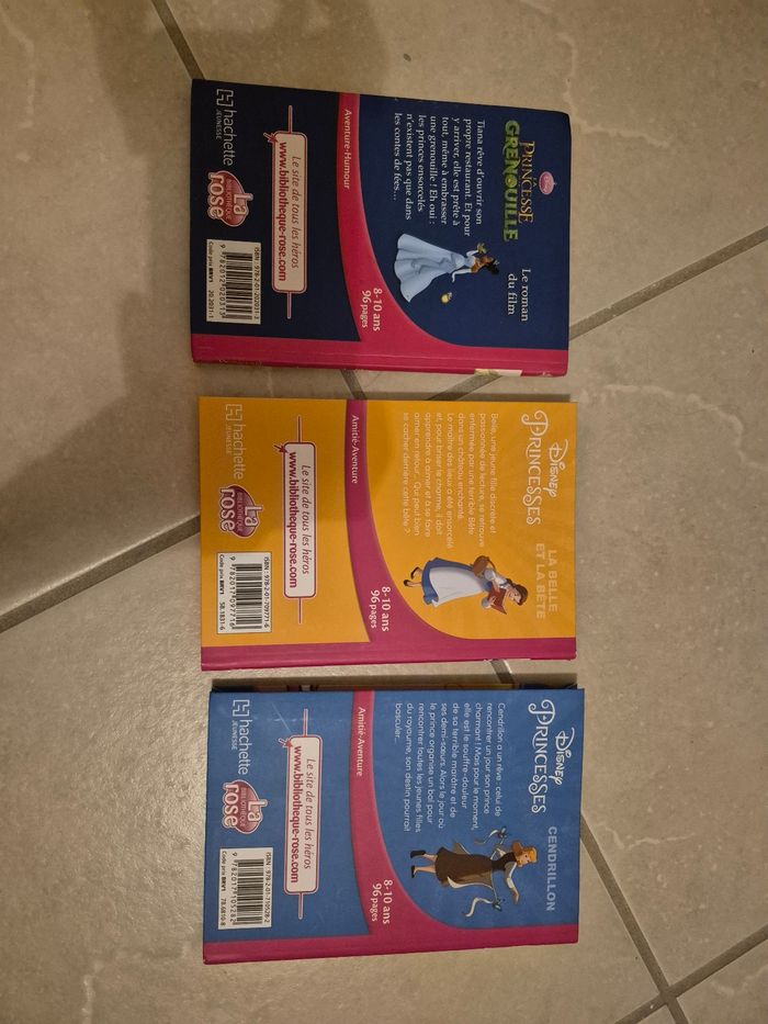 Lot 3 livres disney Princesses bibliothèque rose - photo numéro 5