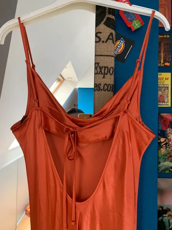 Robe en soie cuivré - photo numéro 2