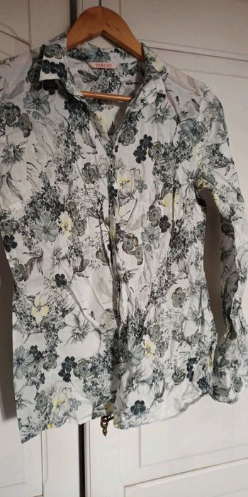 Chemise imprimé Fleuri camaïeu