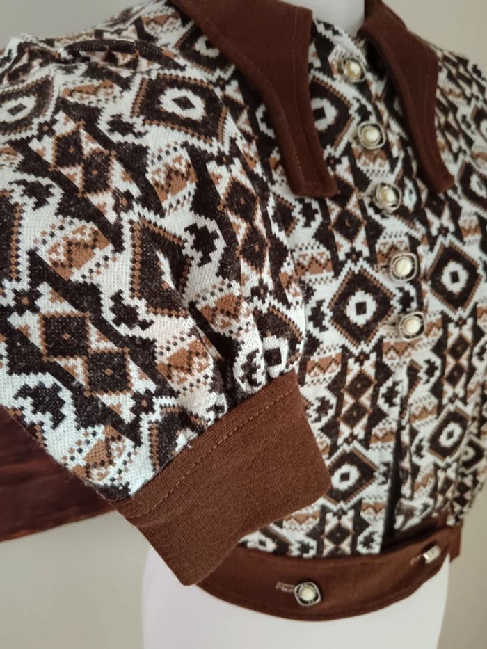 Ensemble trois pièces marron années 70 - photo numéro 10