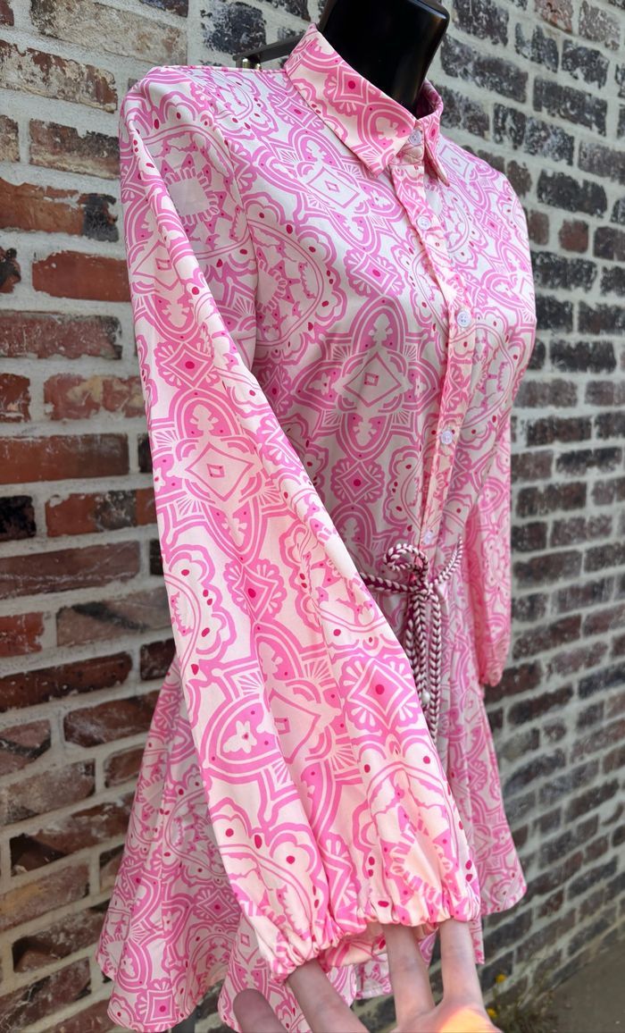 Robe chemise à imprimé avec ceinture T36 • Shein - photo numéro 5