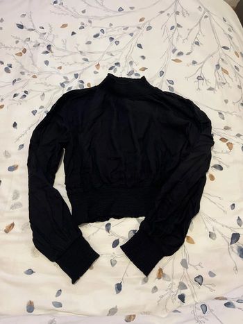 Top fille manches longues noir Tape à l’œil XS