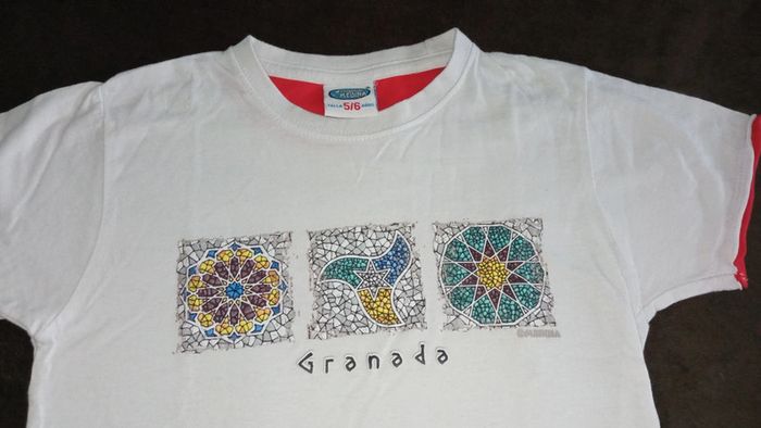 Tee-shirt mosaïques Grenade 5-6 ans - photo numéro 2