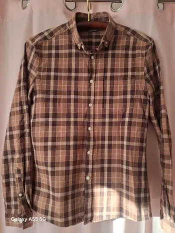 Chemise homme longues manches a carreaux