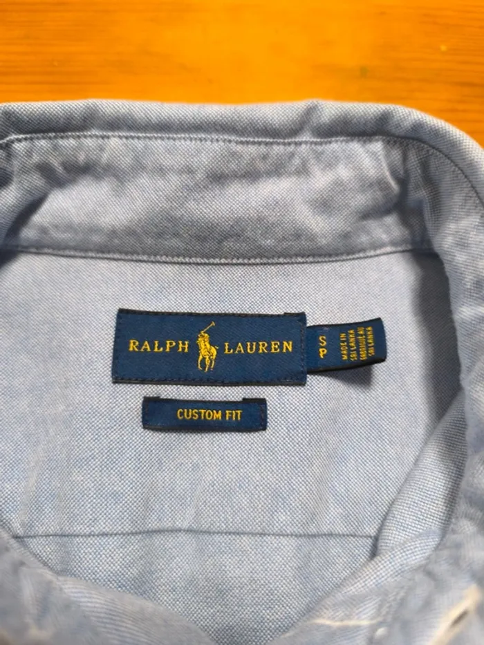 Chemise à manche longue - Ralph Lauren - Logo brodé premium - Bleu clair - Taille S - photo numéro 8