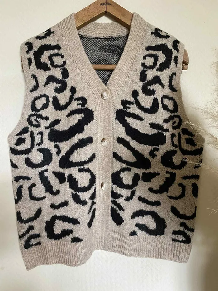 Gilet sans manches en maille douce et chaude - photo numéro 5