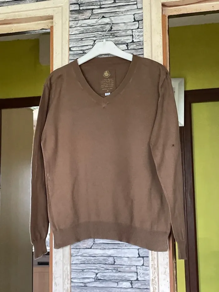 Pull léger col V garçon petit bateau 10 ans