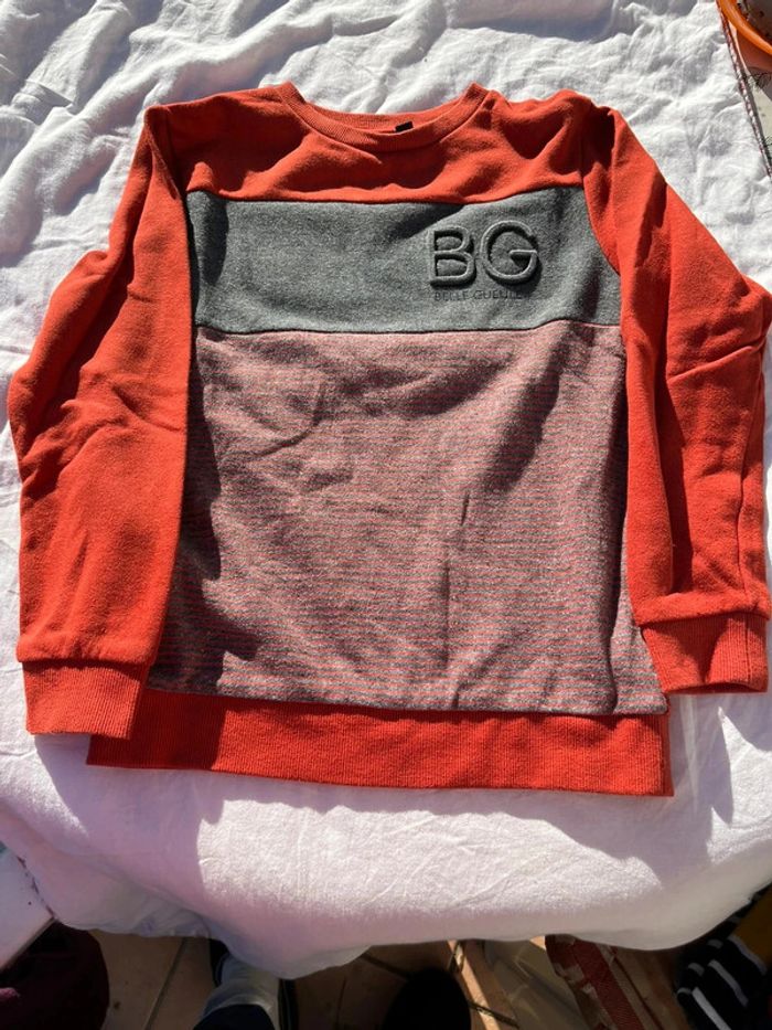 Sweat orange Kiabi 10 ans - photo numéro 3