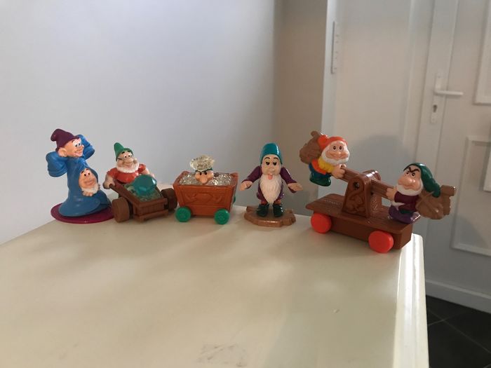 Lot rare 7 nains blanche neige disney
