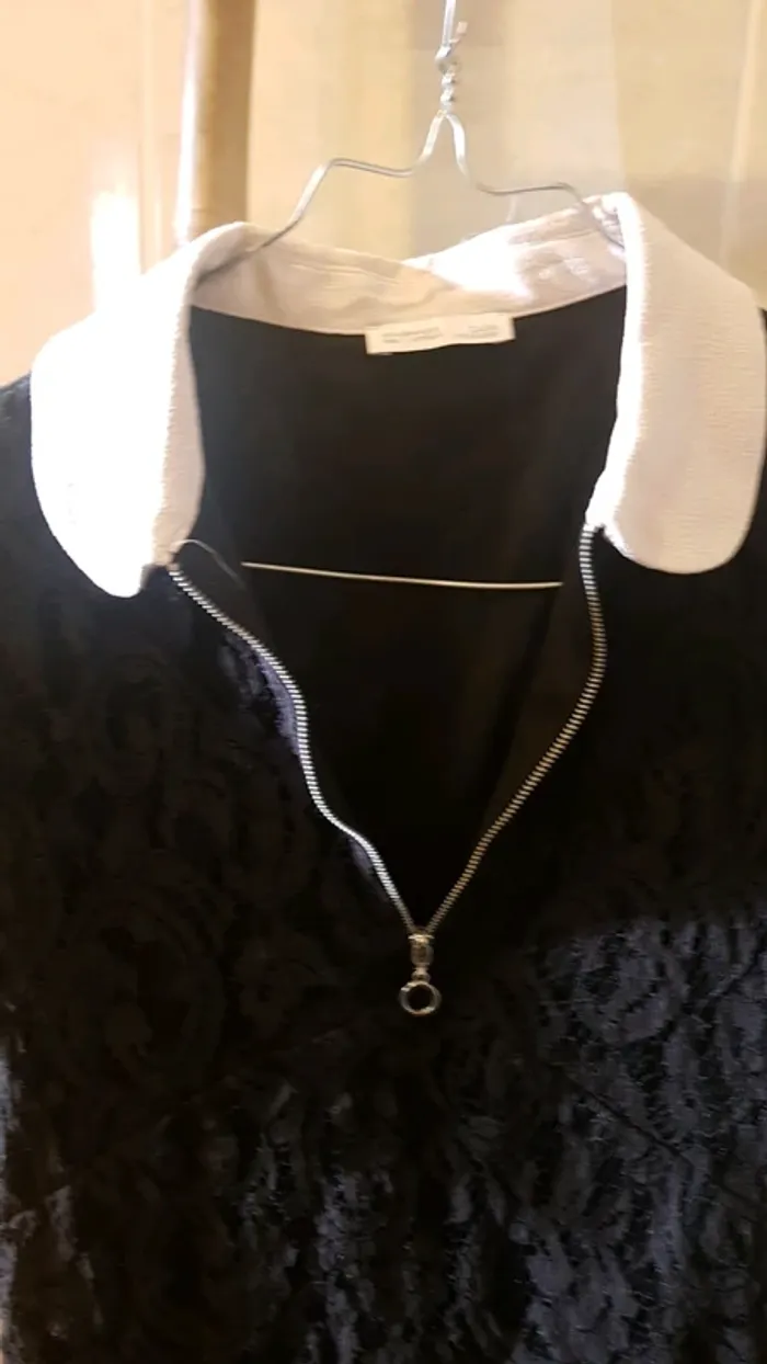 Robe dentelle noire col Claudine 36 Zara - photo numéro 2