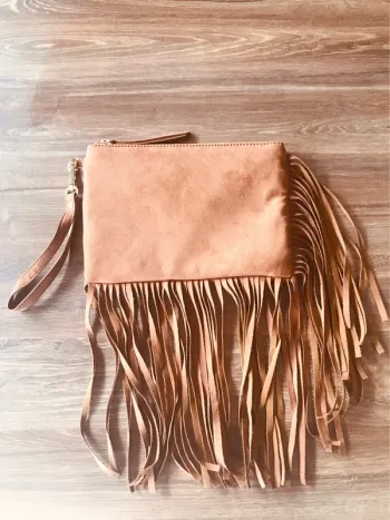 Pochette À Franges Camel Neuve