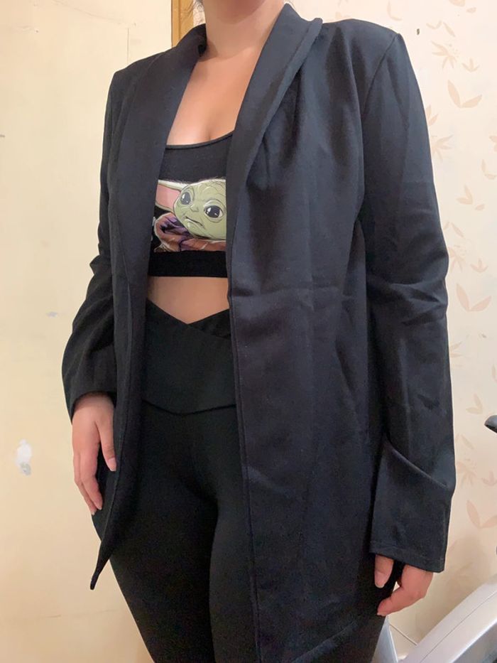 Blazer veste ouvert uni - photo numéro 2