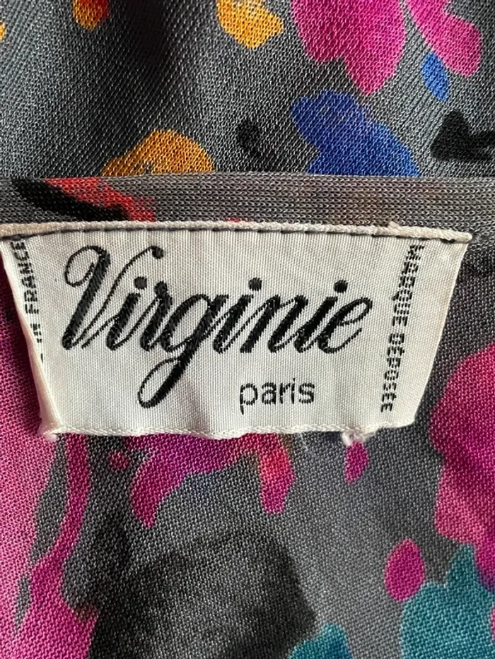 Jolie robe grise et fleurie 42 - photo numéro 6