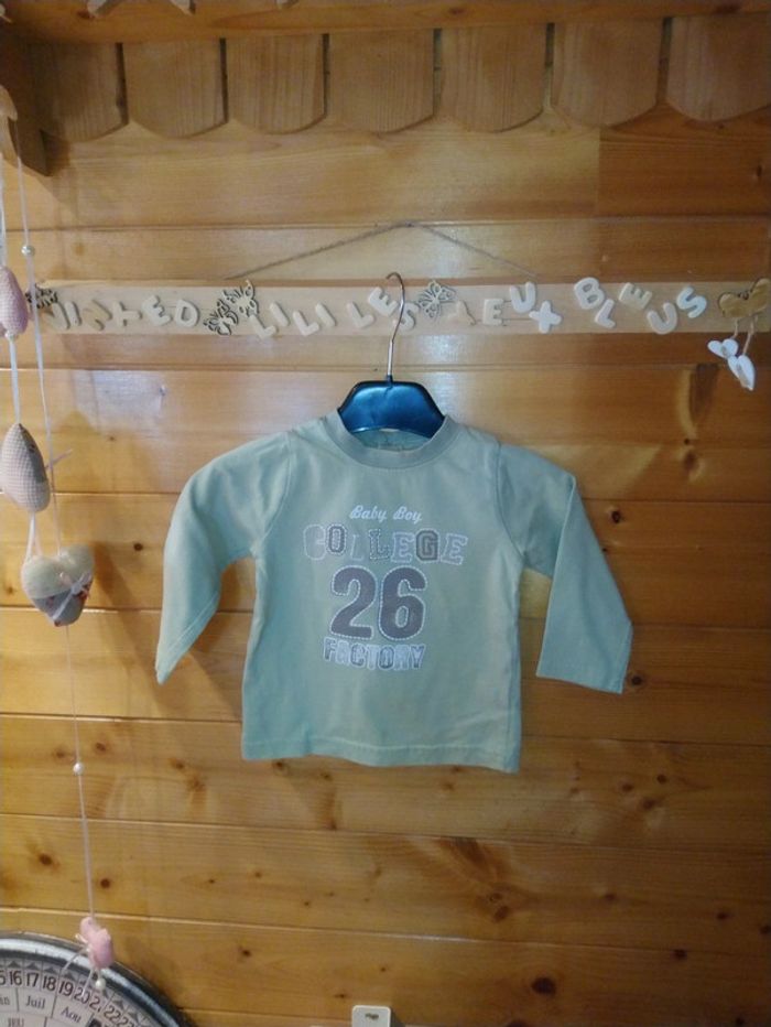Tee shirt bébé garçon manches longues taille 12 mois