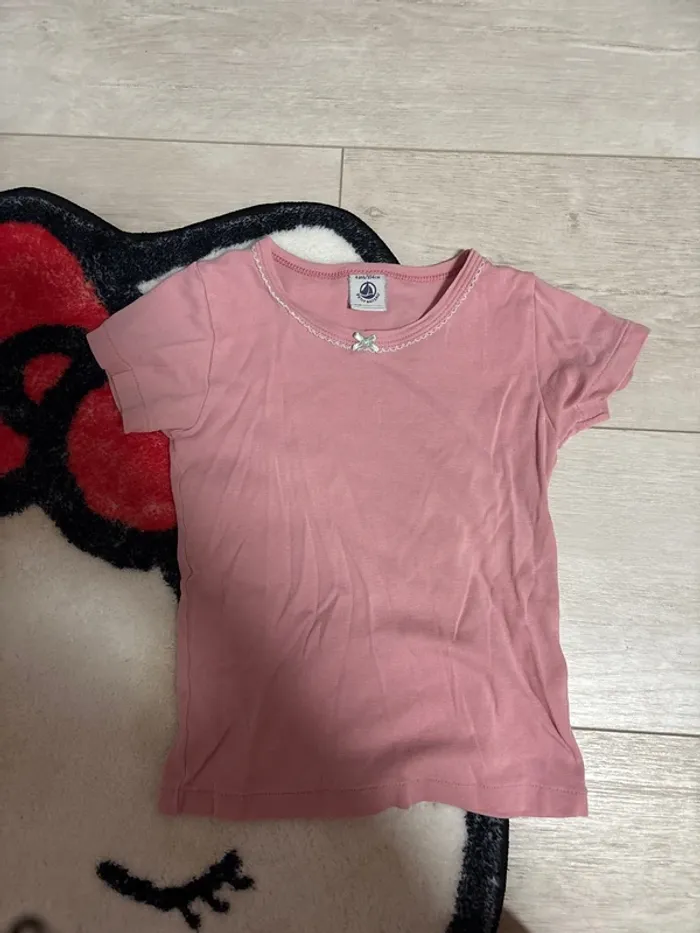 T shirt petit bateau rose 4 ans 104cm