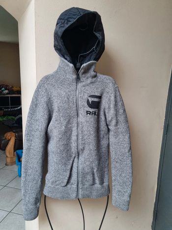 Veste doublée noire et grise