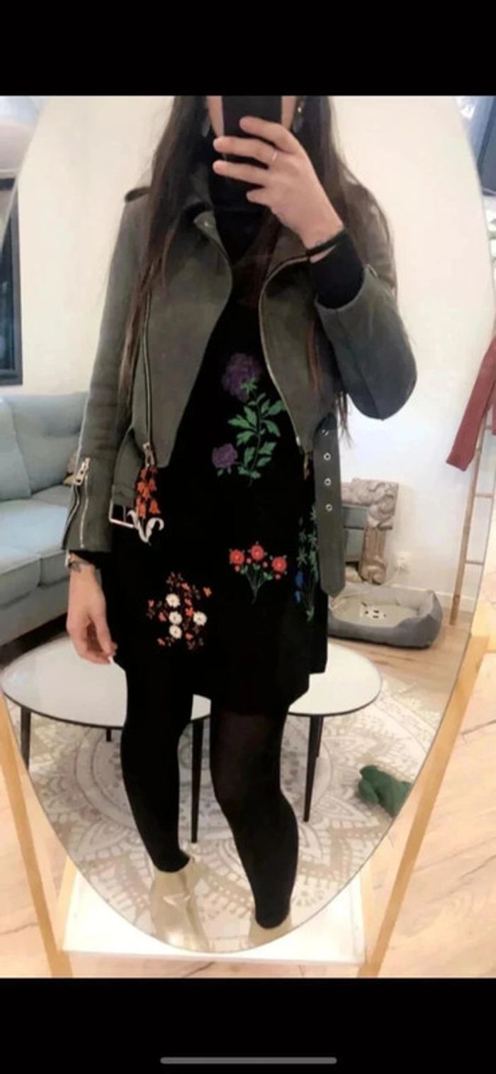 Perfecto court gris Zara - photo numéro 2