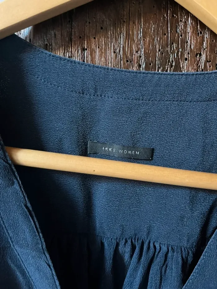 Blouse bleu marine boutonnée IKKS Women – T42 - photo numéro 6