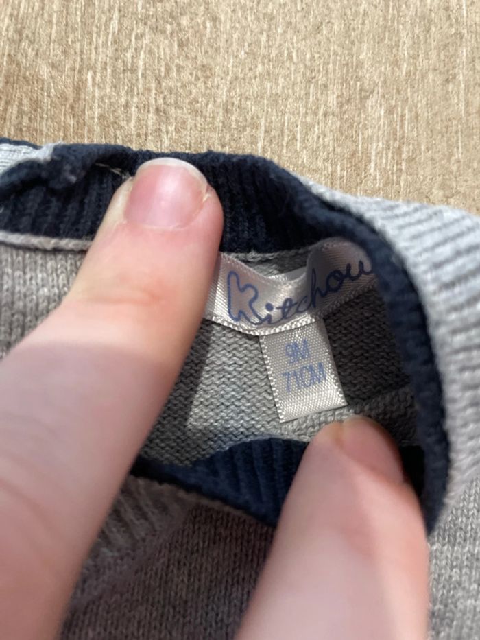 Pull gris 9 mois kitchoun - photo numéro 2