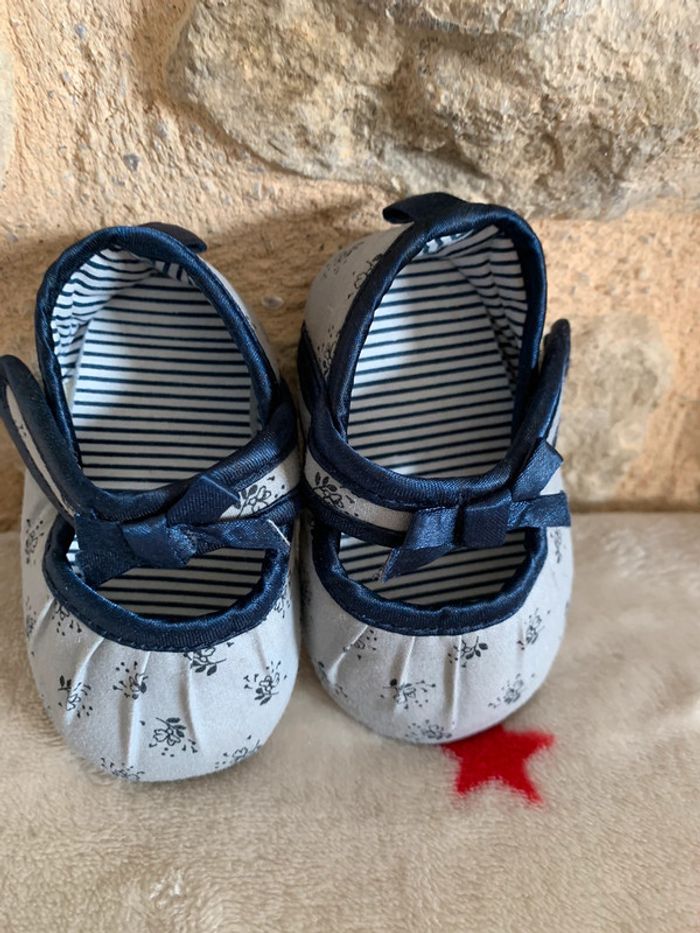 Lot 2 paires de ballerines Obaïbi beige & grises bébé T16 - photo numéro 15