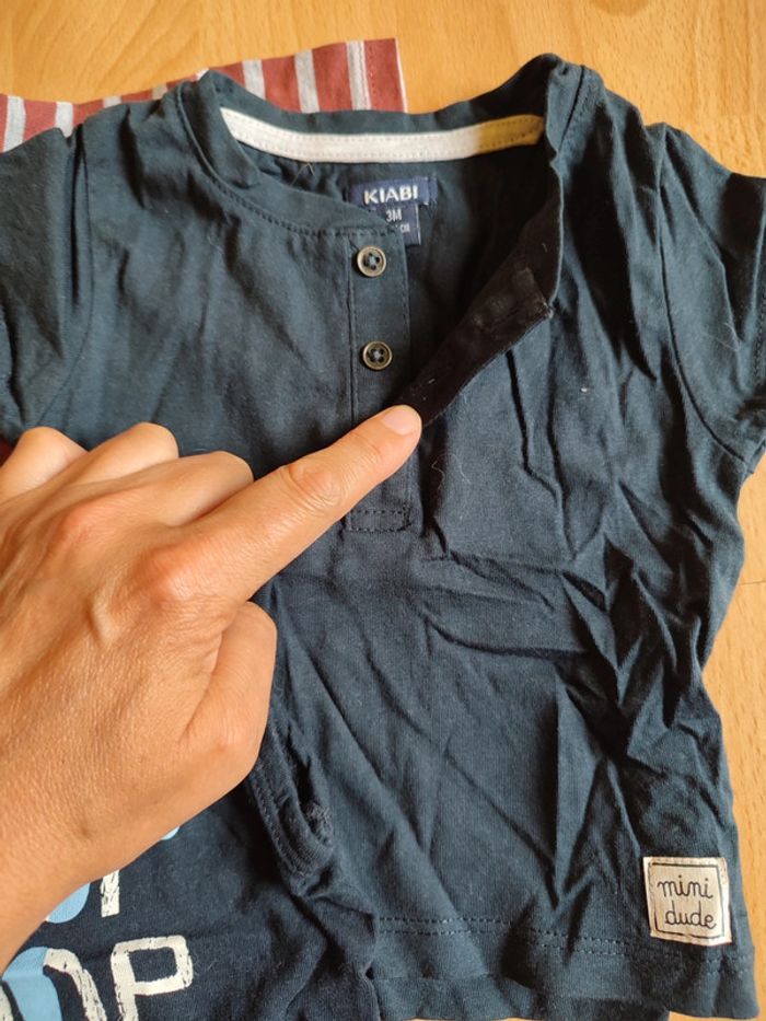 Lot t-shirts manches courtes + longues + débardeur Kiabi LH en 3M - photo numéro 3