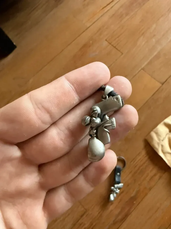 Set porte clé Diddl et collier Diddl lettre F - photo numéro 3