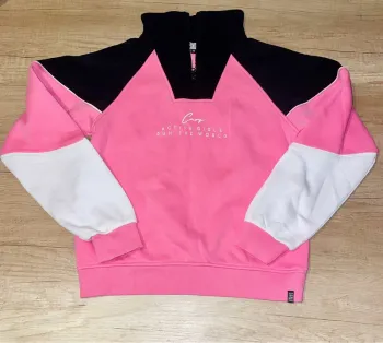 Pull cars jeans rose noir et blanc taille 14 ans