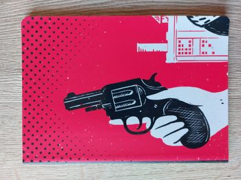 Petit cahier rouge pistolet lignes 64 pages
