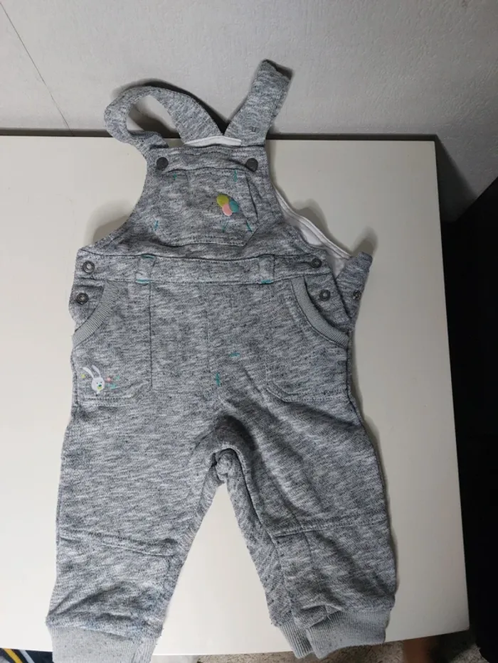 Salopette gris "Obaibi"