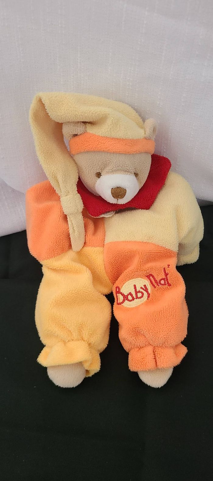 Doudou Ours Babynat Baby Nat' - Bonnet Jaune