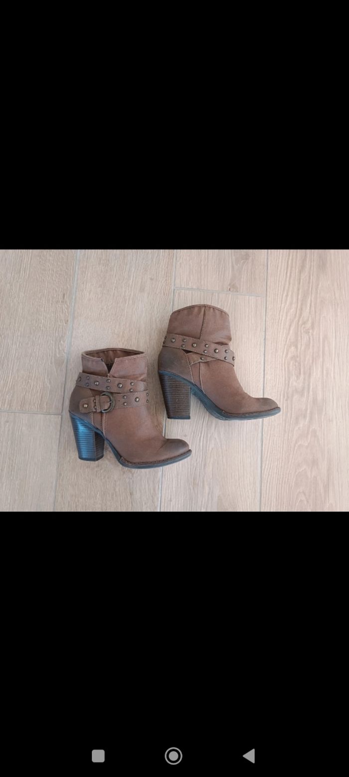 Bottines marron Bata 37