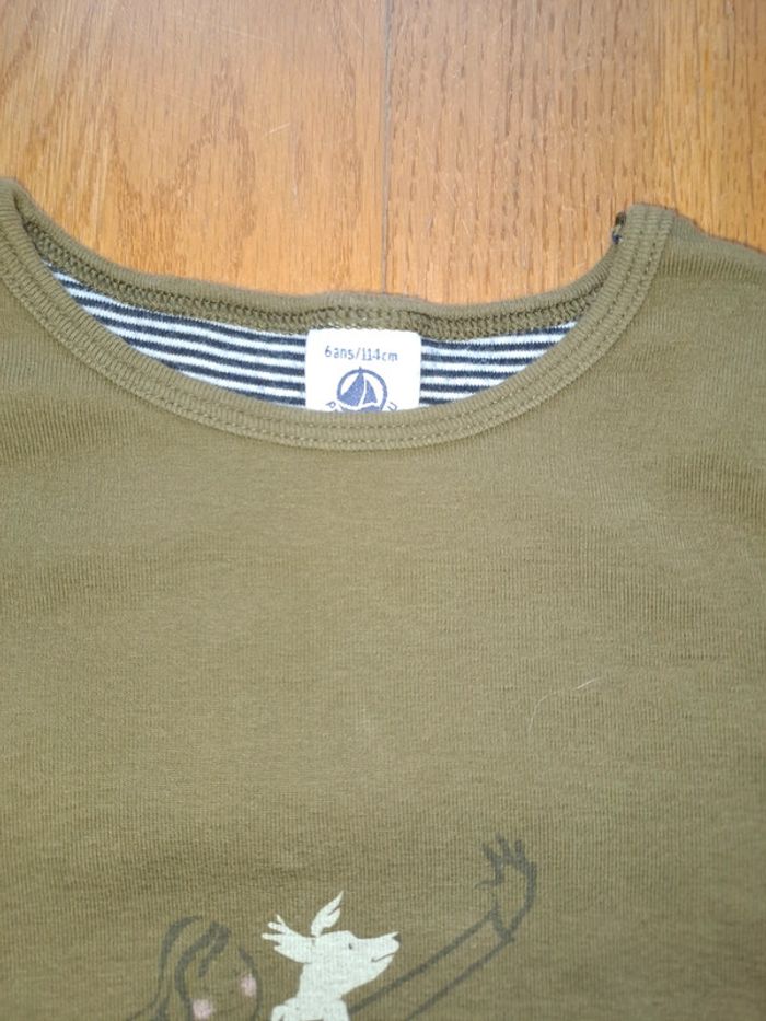 Tee-shirt kaki taille 4 ans - photo numéro 3