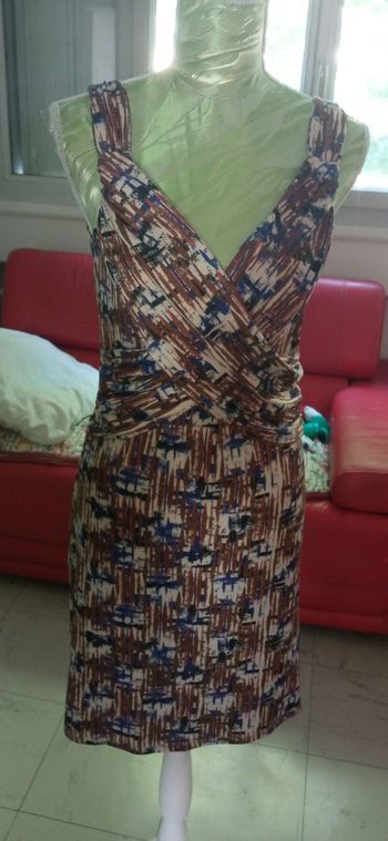 robe femme d été  croisé niveau poitrine échancré au dos