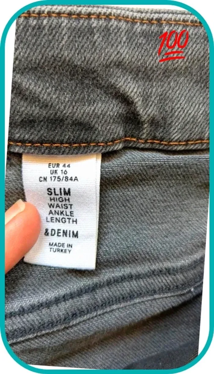 Jeans taille haute slim femme 44 - photo numéro 4