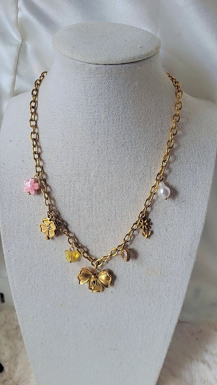 Collier breloque acier inoxydable