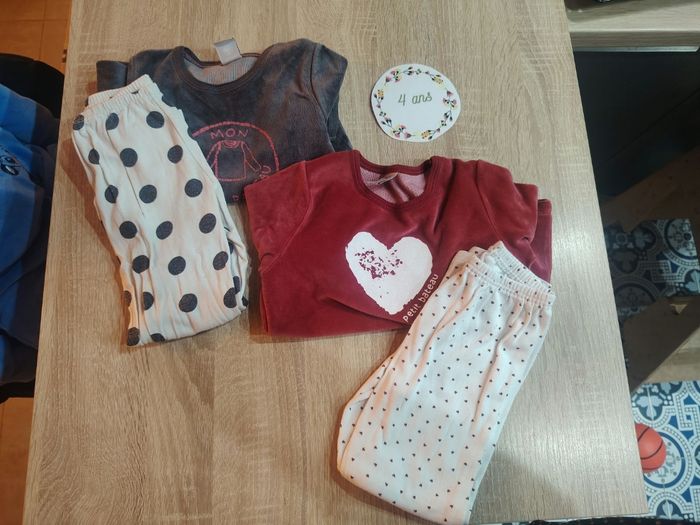 Lot de 2 pyjamas fille 4 ans petit bateau