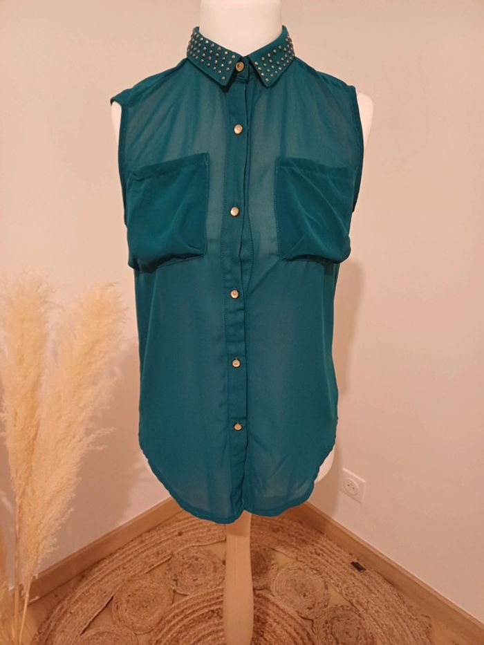 Chemise transparente boutonnée Orcelly taille M 38 - photo numéro 2