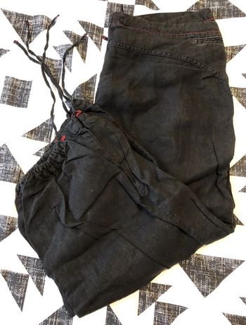 Pantacourt Cimarron en lin noir taille 40