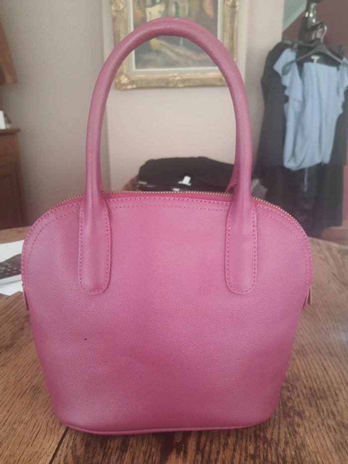 Jolie sac à main No Stress en cuir Violet - photo numéro 5