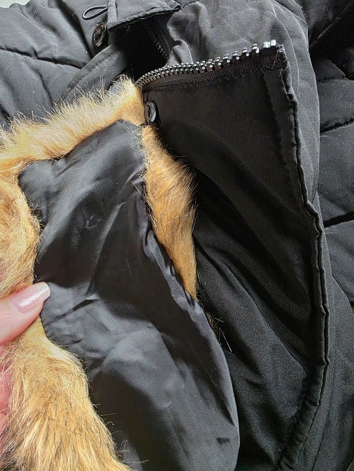 Manteau - doudoune longue taille 4 noire ( prévoir de recoudre à l'intérieur la doublure ) - photo numéro 8