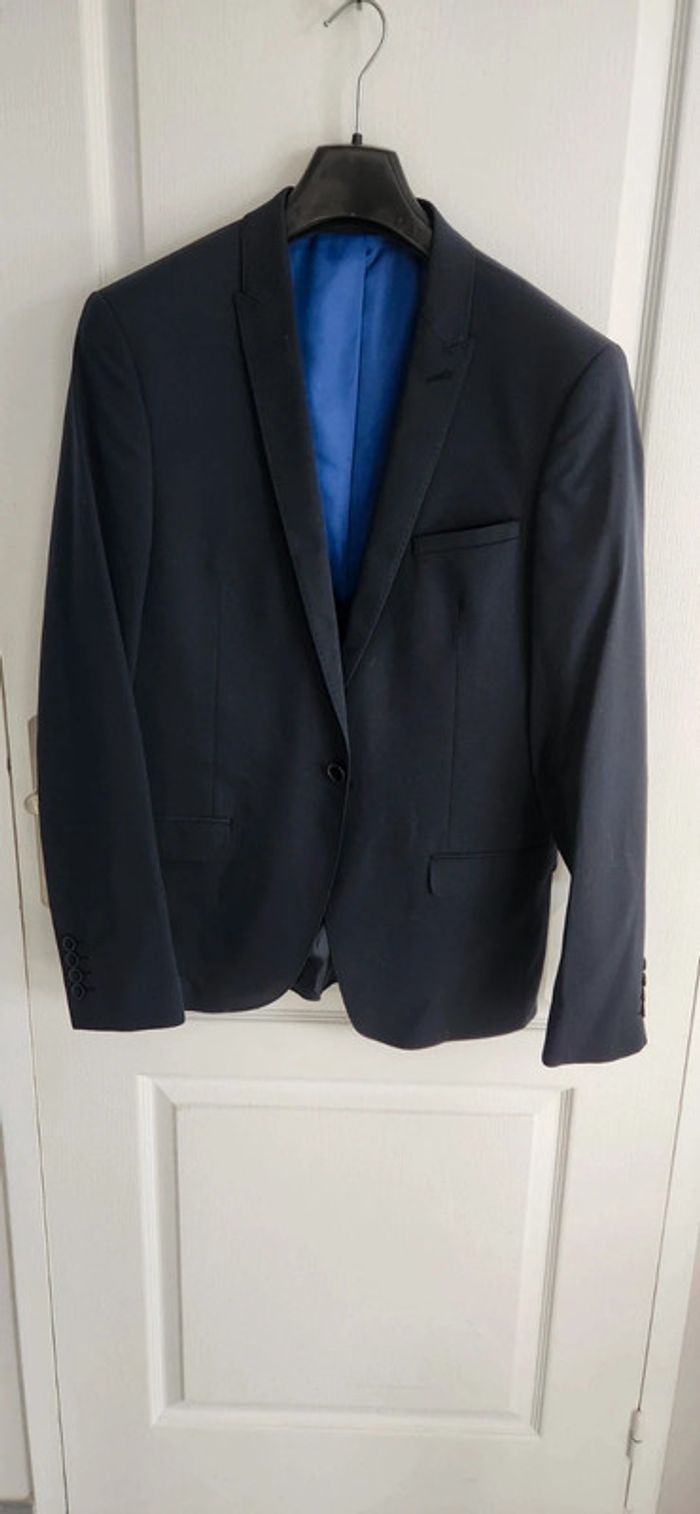 Veste de Costume Celio Bleu Nuit Gris