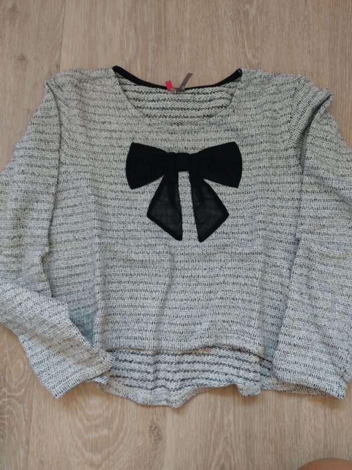 Pull court nœud fil argenté Orchestra