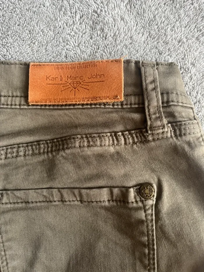 Pantalon kaki Karl Marc John modèle Ashram – T38, coupe chic & confort, coton stretch - photo numéro 4