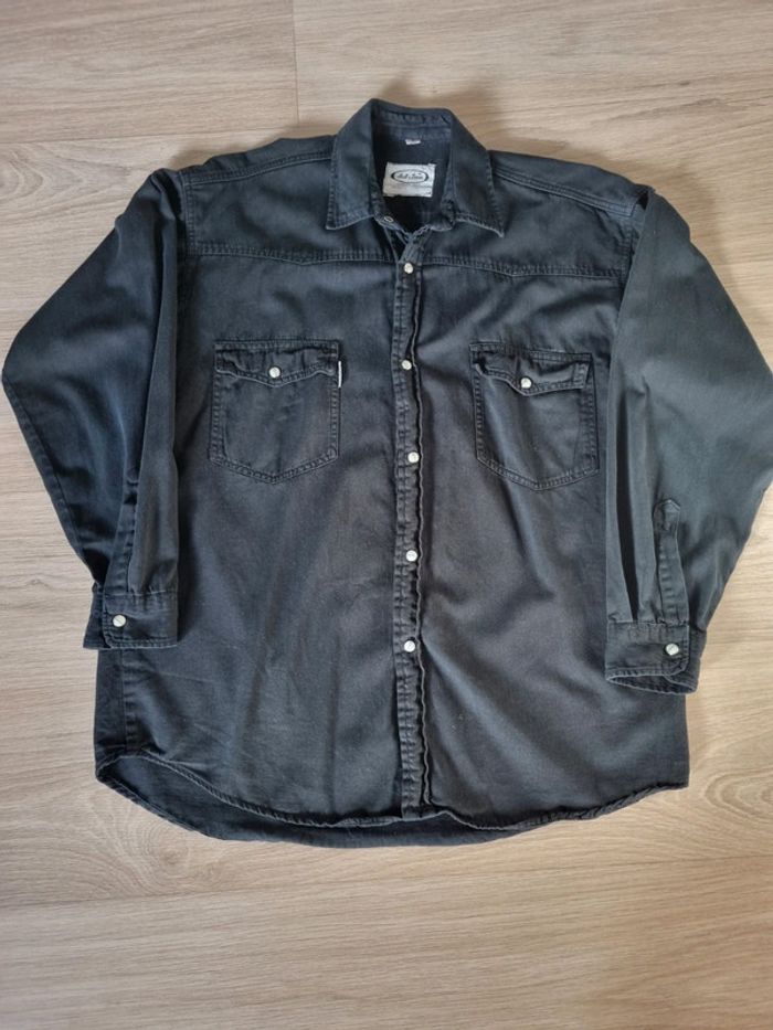 Chemise en jean noir Homme Taille M Scott & Dixon - photo numéro 2
