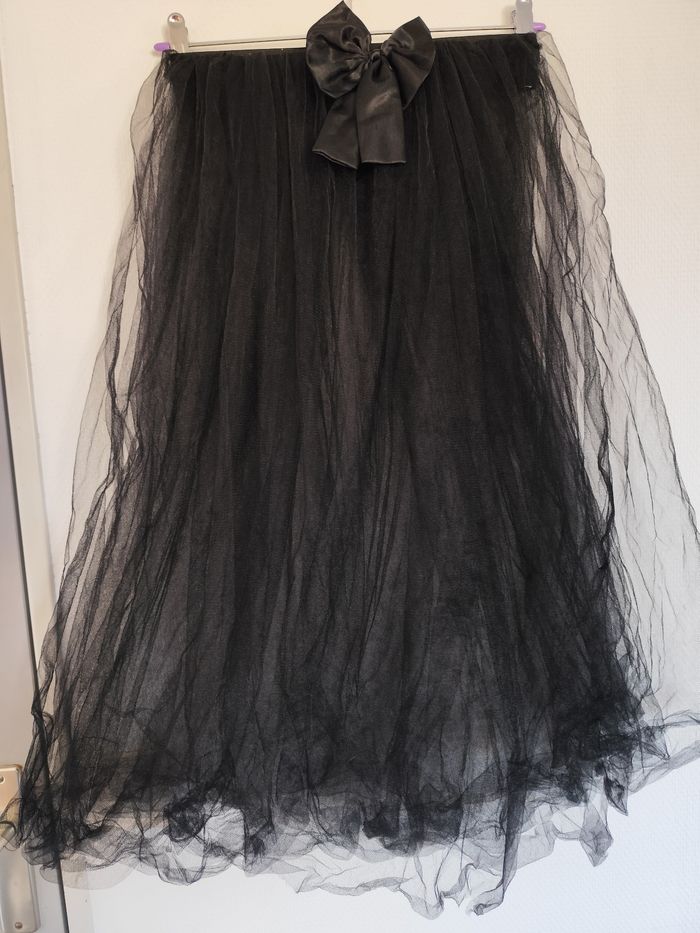 Jupe noire tulle taille elastique déguisement halloween - photo numéro 2