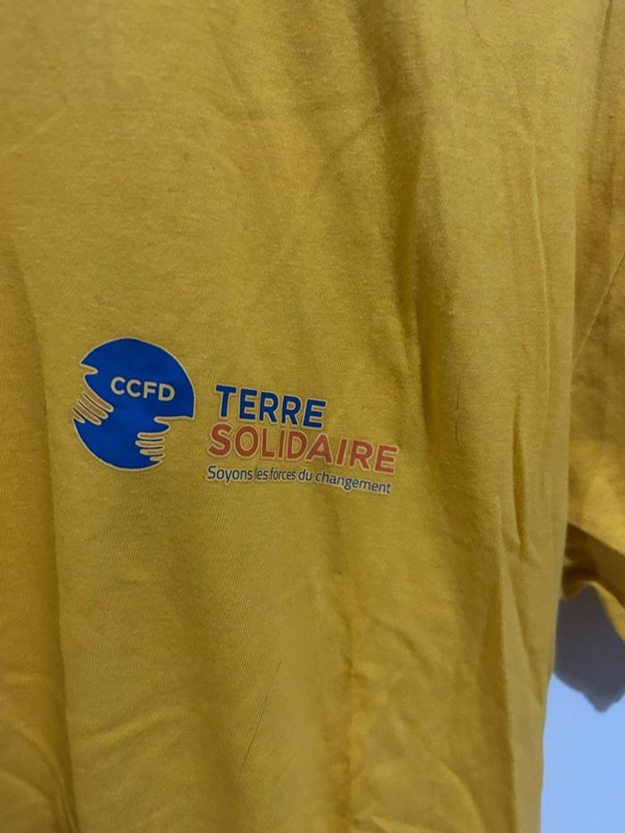 643 – t-shirt moutarde course Bouge Ta Planète - photo numéro 3