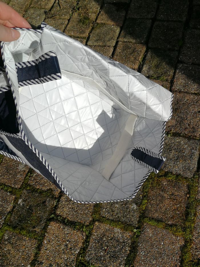 Sac à langer incomplet Baby on Board bleu matelassé - photo numéro 12