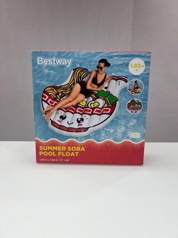 Bestway Bouée Piscine Ramen 1,83 x 1,68 m Taille XL 100 kg Summer Soba Pool Float