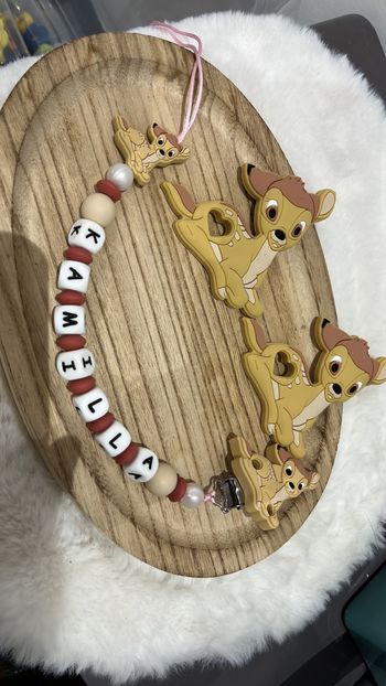 Attache tétine personnalisé bambie