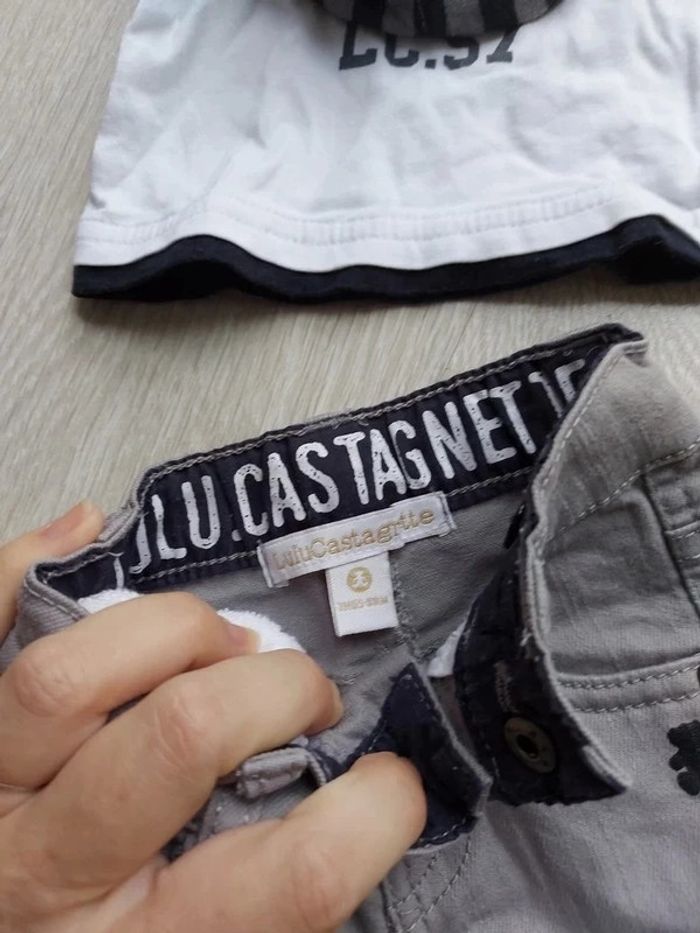 Ensemble lulu castagnette et chemise à carreaux 3 mois - photo numéro 5